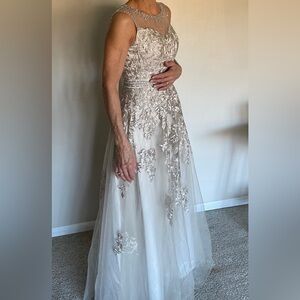 Elegant Lace Embroidered Gown